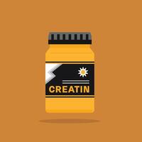 ceratin powder in bottle for sports products, suitable for web and icon use vector