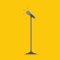 microphone for stand up, electronic loudspeaker, suitable for posters and web icons vector