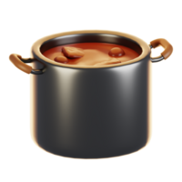 3d rendering winter icon concept. 3d render stew png