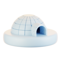 3d rendering winter icon concept. 3d render igloo png
