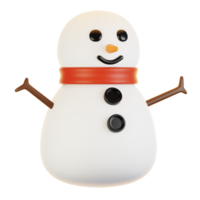 3d rendering winter icon concept. 3d render snowman png