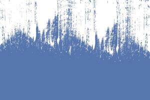 White grunge distressed texture on blue background. Abstract grungy brush stroke backdrop, top texture banner, paint texture vector