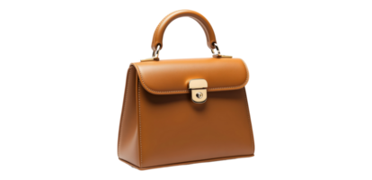 Elegant Brown Handbag Isolated on Transparent Background png