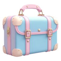 Colorful Vintage Suitcase on Transparent Background png