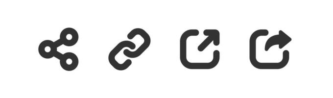 Share icon. Link button. Send message. Connection sign. Social media interface. vector