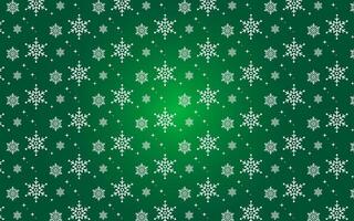green gradient background with white snowflakes vector