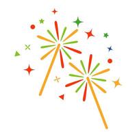 fireworks icon colorful on white background vector