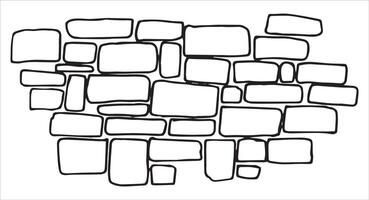 texture of stone pavement, wall. doodle style drawing. vector