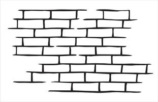 brick texture, drawing in doodle style. vector