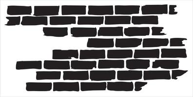 brick texture, picture in doodle style. vector