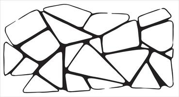 texture of stone paving, wall. linear drawing in doodle style. vector