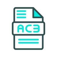 Ac3 audio format symbol with bright and clear color lines vector