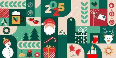 Merry Christmas and Happy New Year abstract geometric design banner,background,print,poster,wallpaper,cards,advertisement,texture for packaging. Xmas seamless geometric pattern,minimalist vector