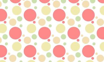 Pastel colors abstract polkadot pattern on white background. Illustration template design vector