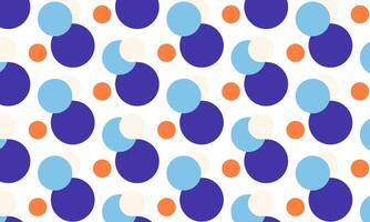 Blue orange abstract polkadots pattern on white background. Illustration template design vector