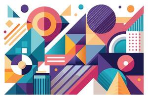 Abstract Geometric Art with Modern Patterns vector