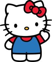 Blue Hello kitty vector