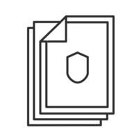 Document protect icon. Data security vector