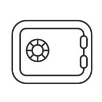 Safe icon with editable stroke. Bank security vector