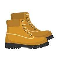 Safety shoes Hiking boot icon. Flat illustration of hiking boot icon for web vector