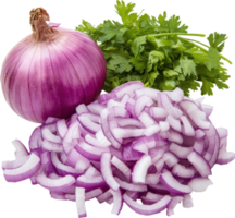Fresh Red Onion Chopped Onion Cilantro Cooking Ingredient png