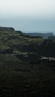 A view of the ocean from the top of a hill video