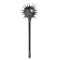 A medieval spiked mace displayed on a simple background png