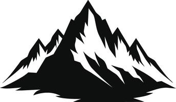 Majestic Peaks and Valleys in Silhouette vector