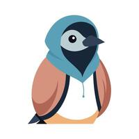 A Chickadee bird a hoodie color art vector