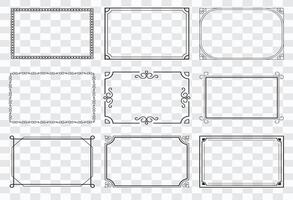 Set of vintage frames and labels vector