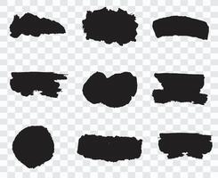 Grunge Square Black Brush Strokes vector
