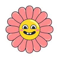 cartoon flower design vector