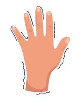 parkinson hand shaking isolated illustration vector