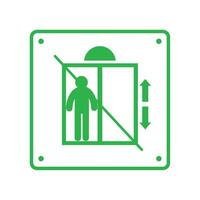 earthquake icon signal of do not use the elevator vector