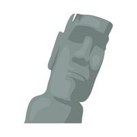 chilean moai statue design vector