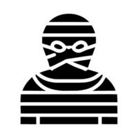 mummy character halloween silhouette style icon vector