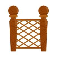 garden wood fence traditional vector