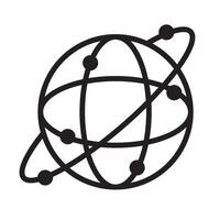 virtual reality sphere isolated icon vector