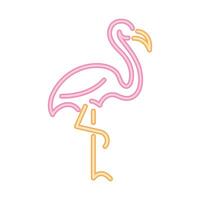 neon flamingo sign vector