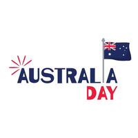 australia day and flag isolated vector