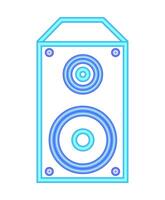 neon music speaker on a white background vector