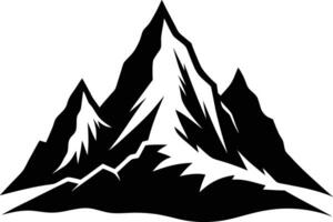 Serene Mountain Peaks under Starlit Sky vector