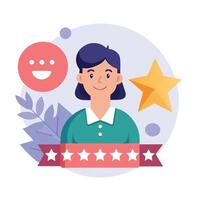 High Rating and Client Approval vector