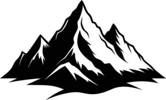 Silhouetted Mountain Range under a Fiery Sky vector