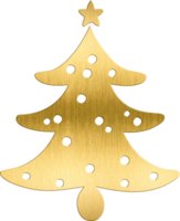 Golden Christmas Tree Ornament with Polka Dot Decorations Charming Holiday Icon for Festive Cards, Winter Branding, and Seasonal Projects Adds a Cozy and Elegant png