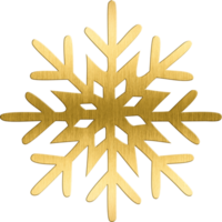 Golden Snowflake Icon with Geometric Design Elegant Winter Element for Holiday Decor, Christmas Cards, and Seasonal Branding Ideal for Adding a Luxurious and Modern Touch to png