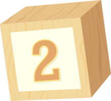 Number 2, Toy wood baby block alphabet png