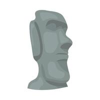 moai face statue icon vector