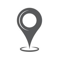 localization icon pin gray vector