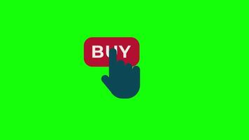 Buy Now Animation with Green Screen Background for Promotions and Sales video